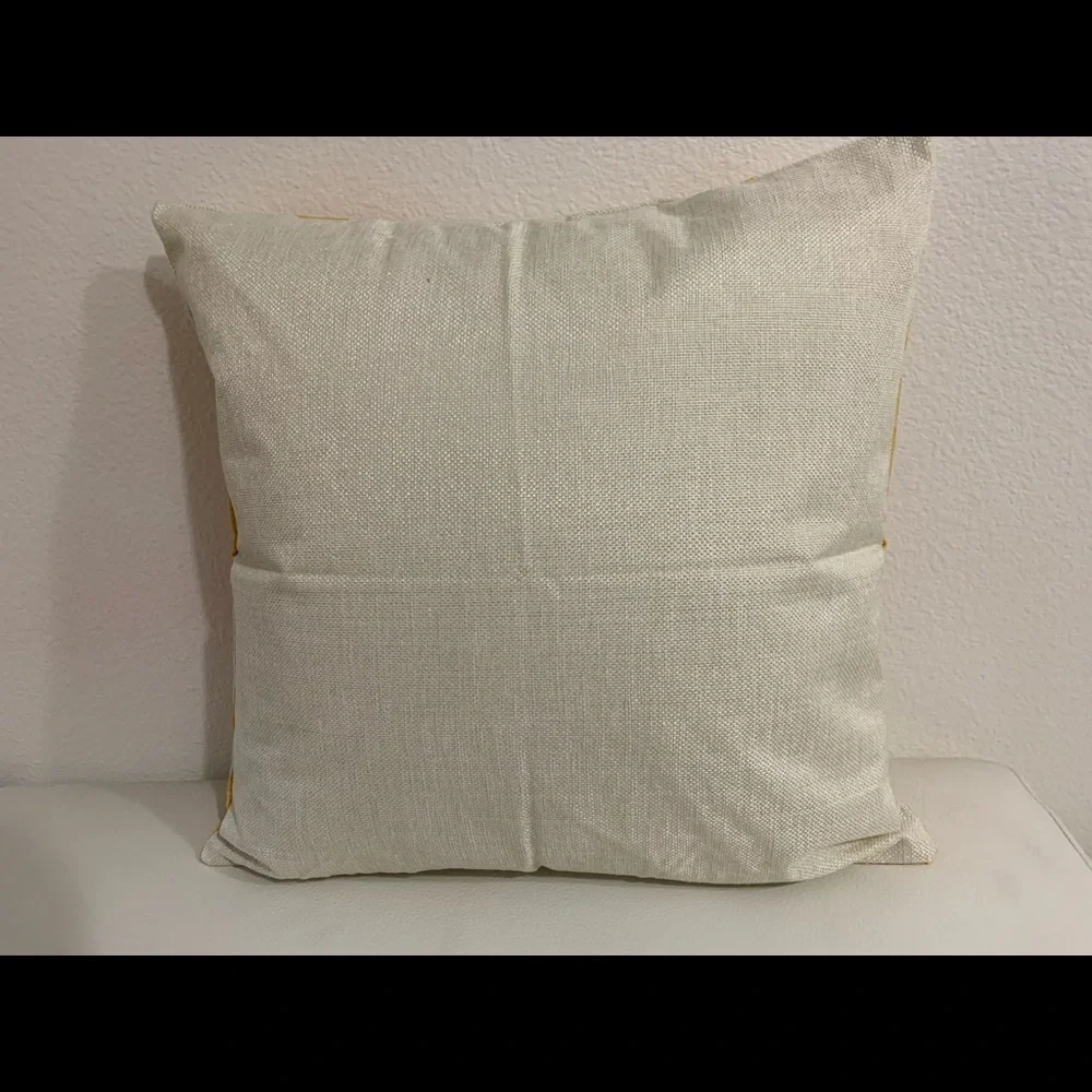 Geometric Yellow and White Throw Pillow